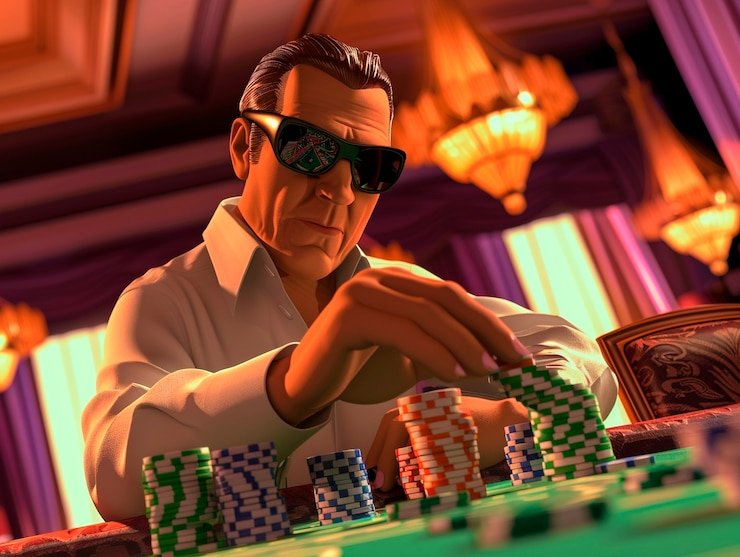 Layar meja Lightning Baccarat dengan dealer dan kartu yang dibagikan