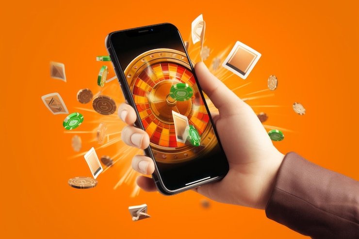 Antarmuka permainan slot Playtech dengan grid gulungan dan tombol kontrol taruhan